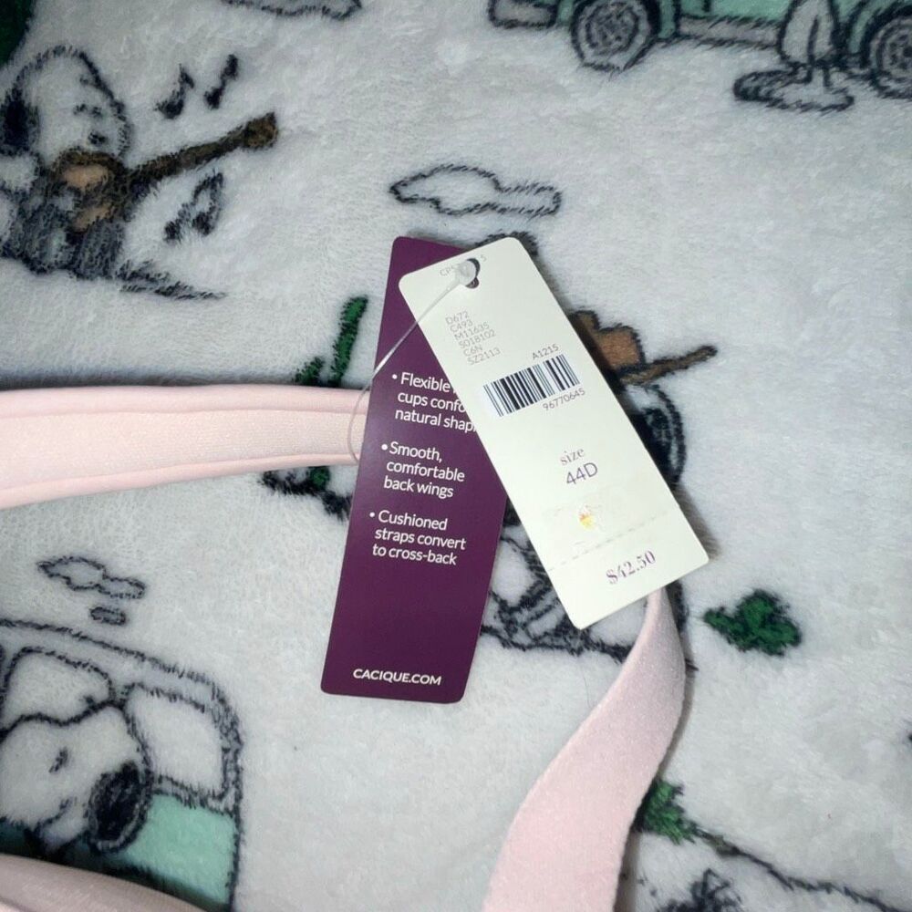 New with tags Cacique True embrace collection blush pink T-shirt bra size 44D - Picture 6 of 12